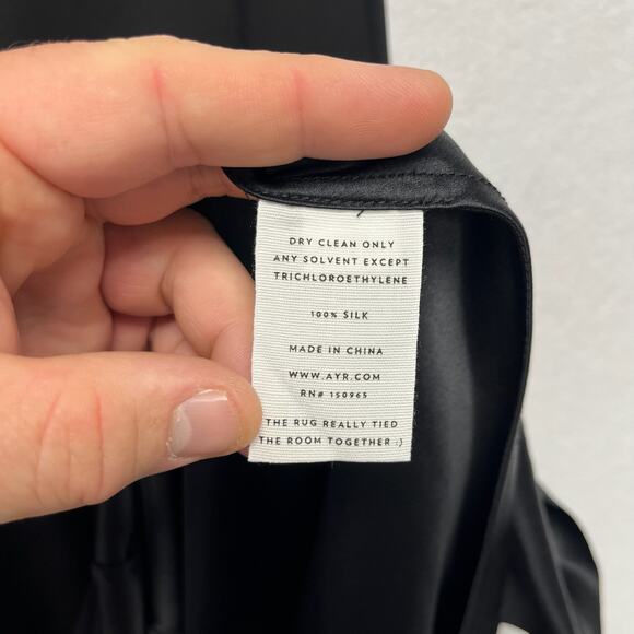 AYR Ten Outta Ten Black Silk Feminine Sexy Romantic Elegant Whimsy Goth Dress S - Picture 7 of 12